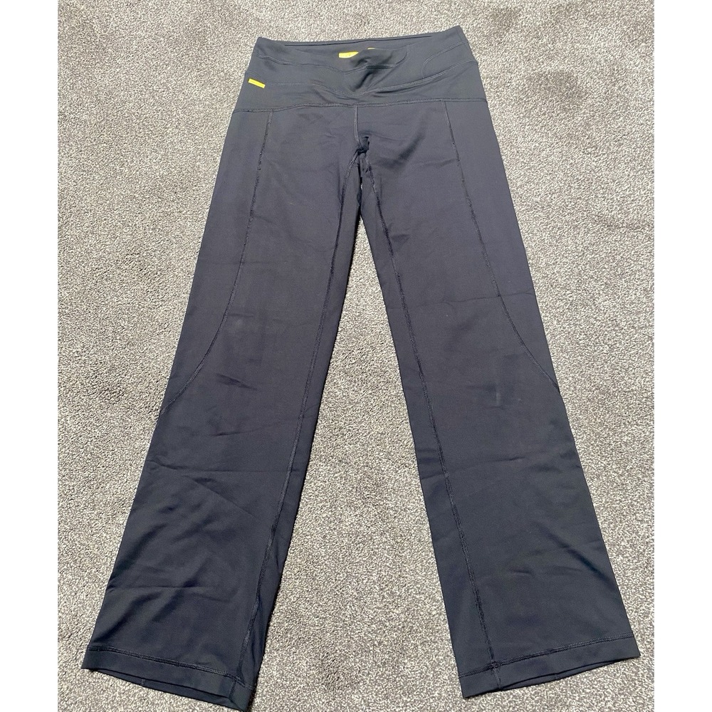 Lole Gray Pants Womens Small Black Stretch UPF‎ 50 Flare Leggings Yoga Running